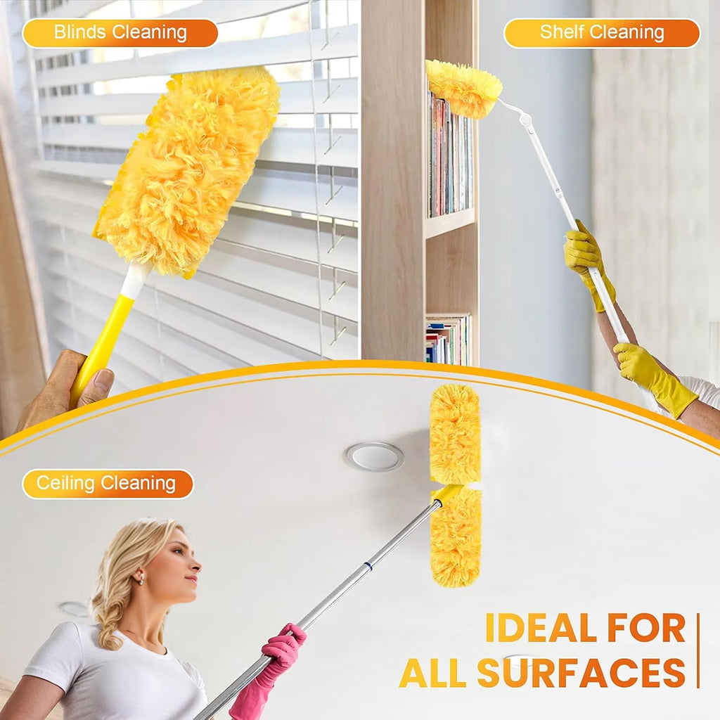 Heavy Duty 360° Duster Kit with 30 Refills & Extendable Handle