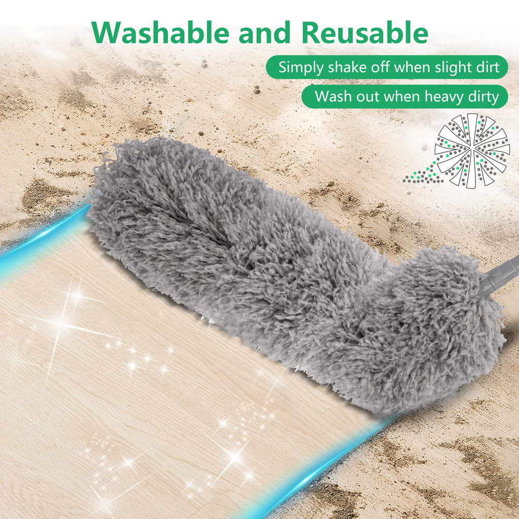 Feather Duster with Extension Handle for High Ceilings & Ceiling Fans