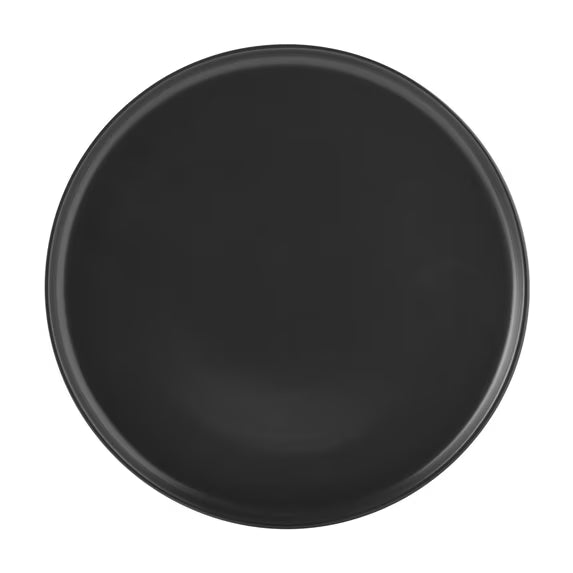 12-Piece Matte Black Stoneware Dinnerware Set for Everyday Dining