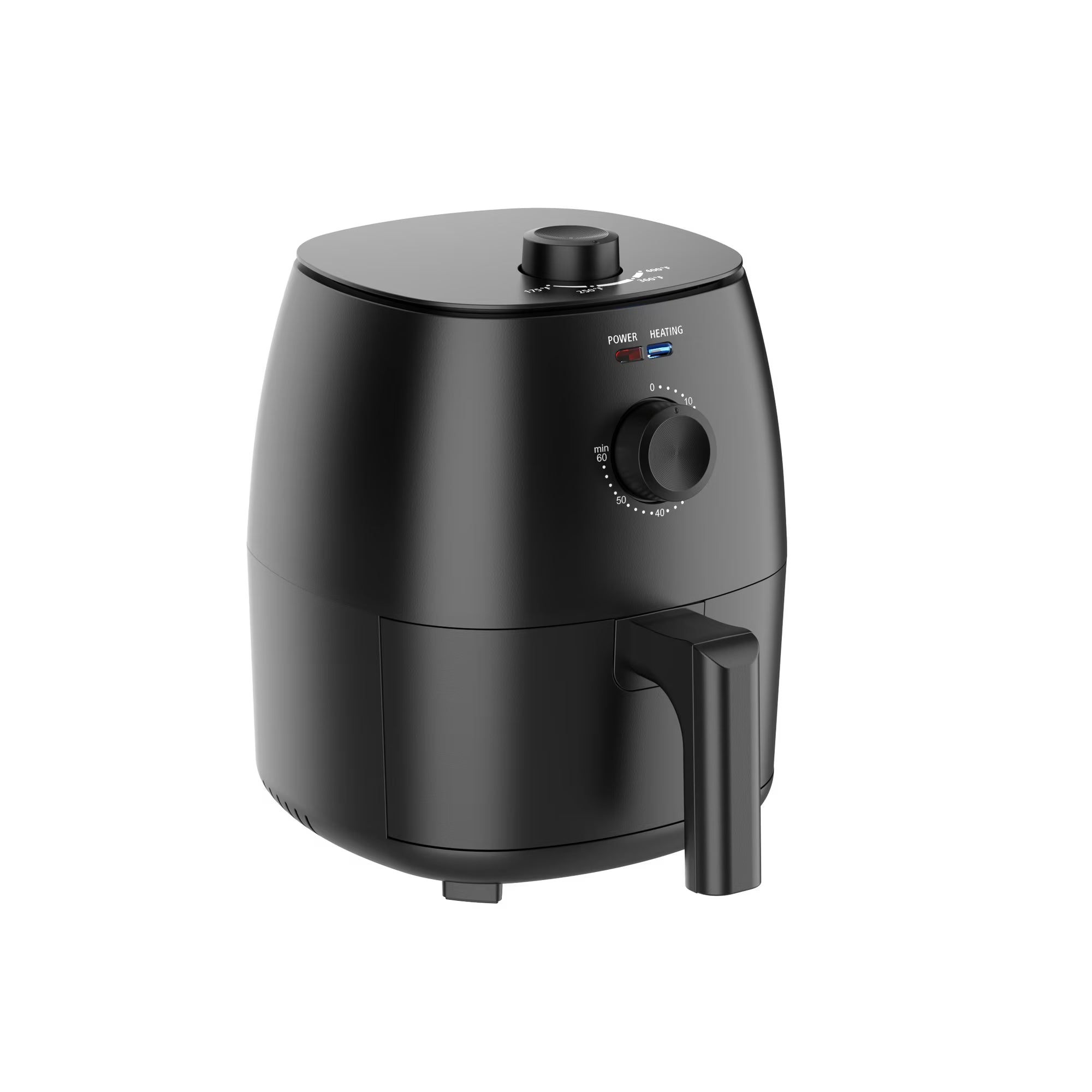 2.2 Qt Air Fryer with Non-Stick Basket – Arctic Black
