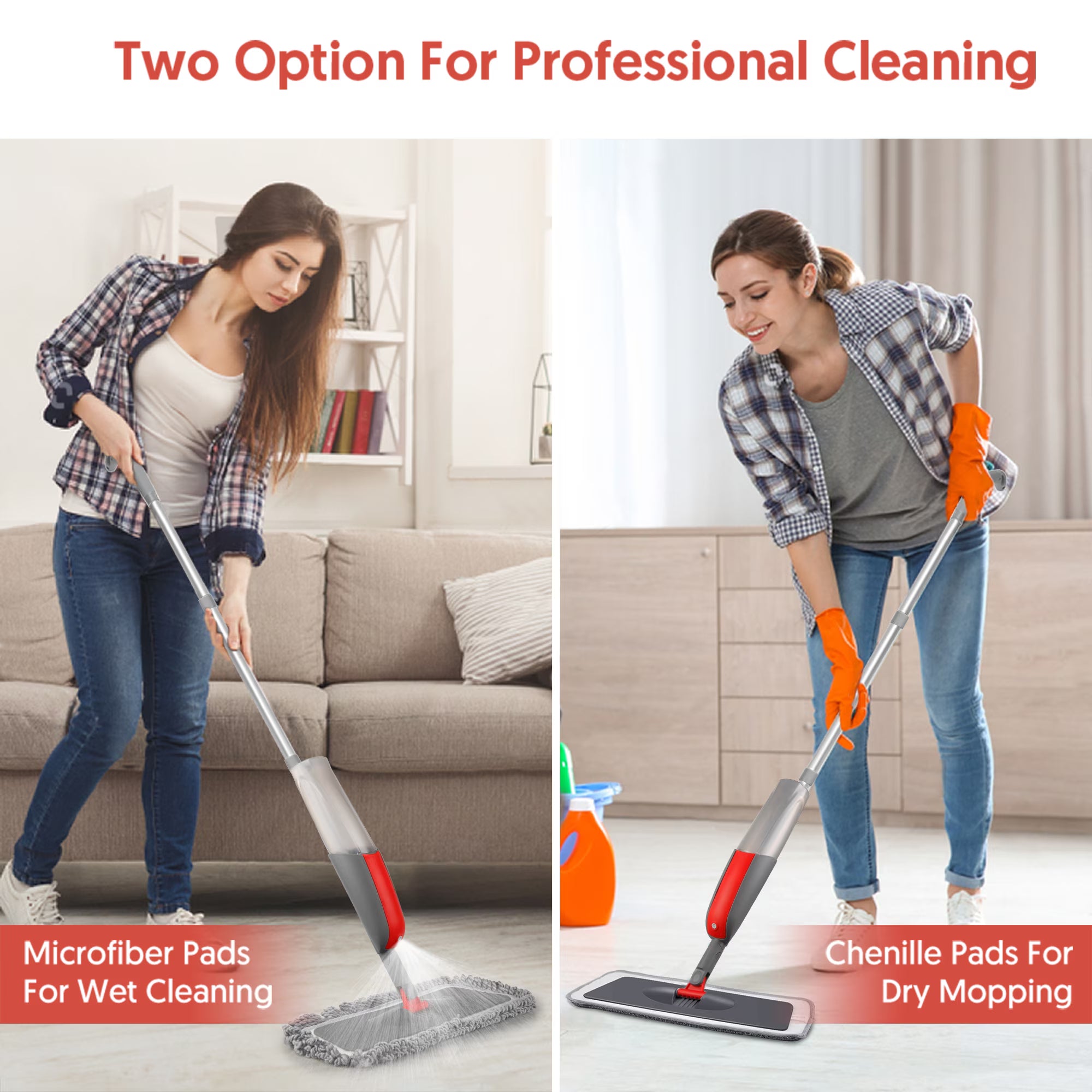 Microfiber Spray Mop for Wet & Dry Floor Cleaning – Hardwood & Kitchen Floors