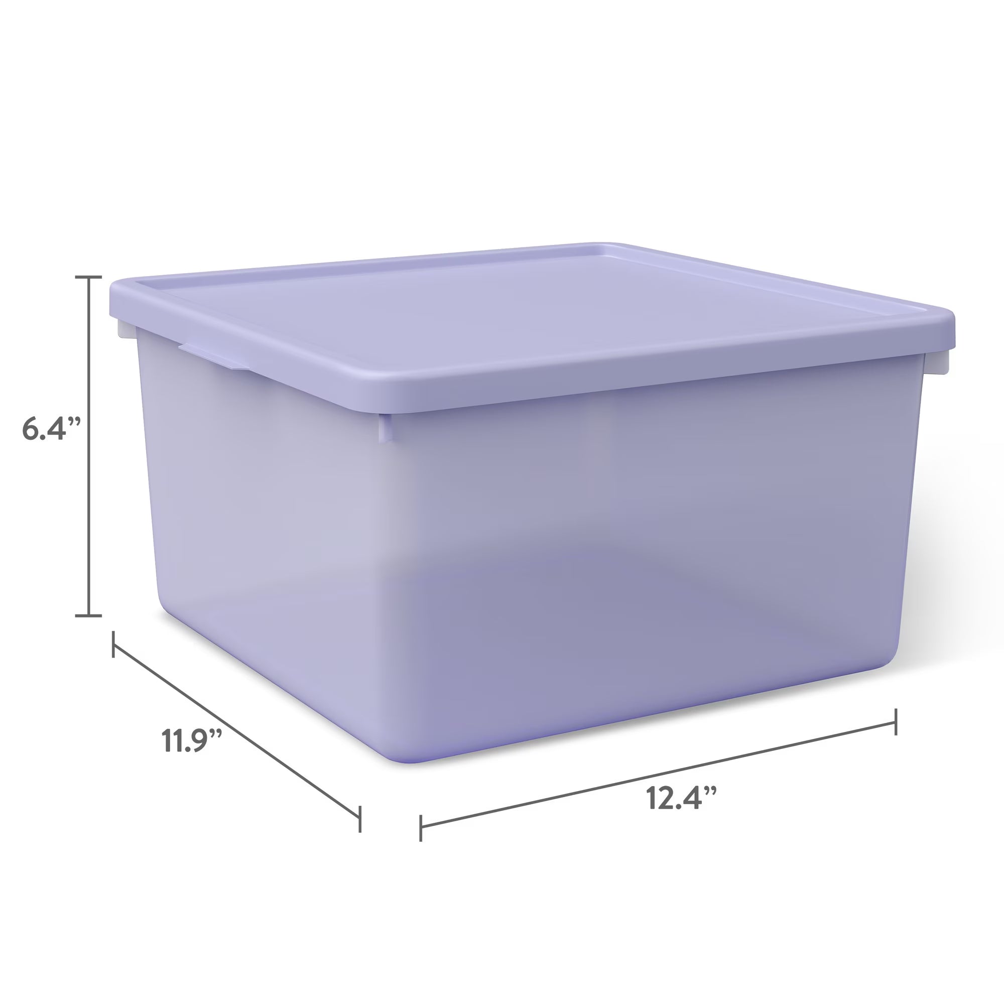 Kids Purple Medium Plastic Storage Bin with Secure Lid