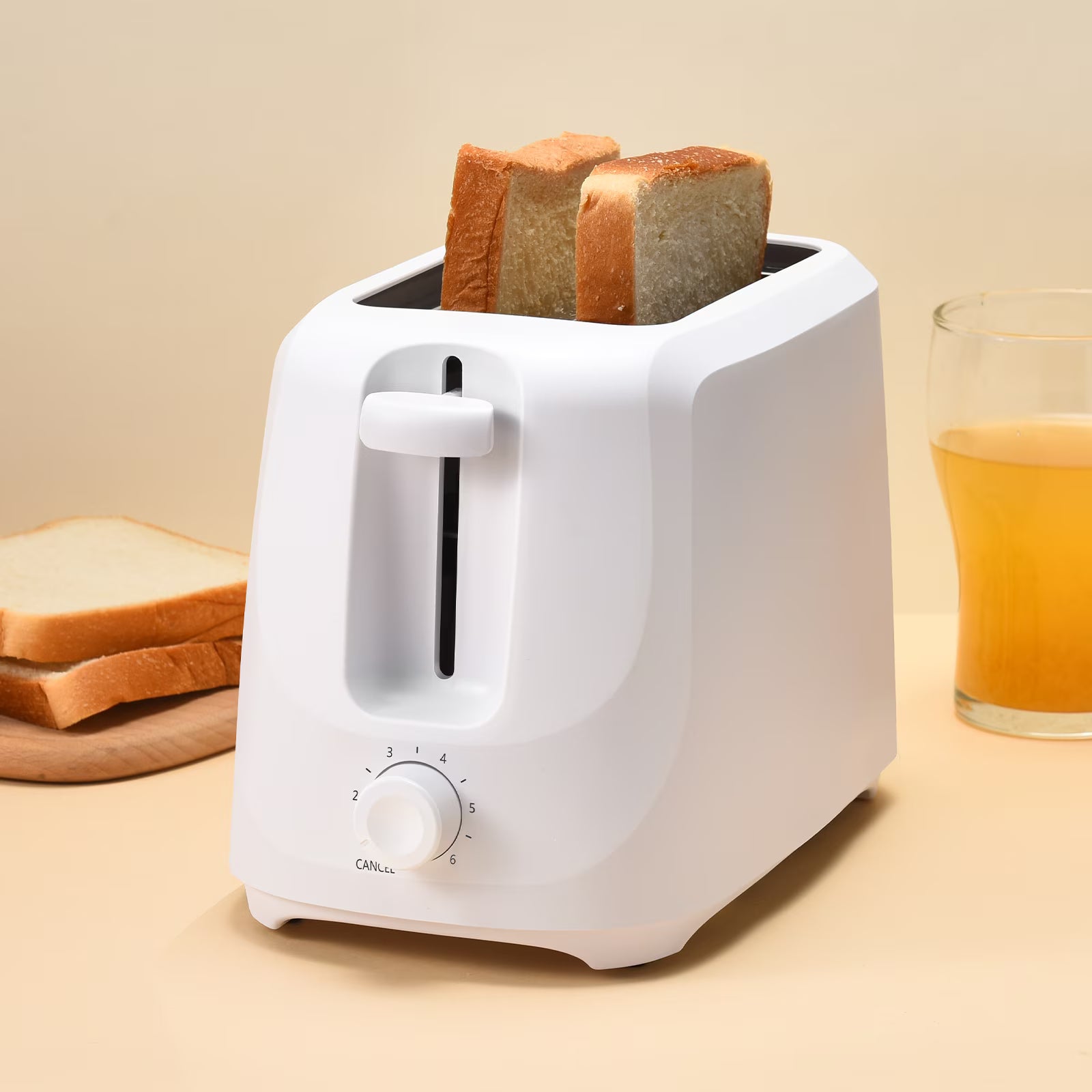 2-Slice Toaster with 6 Shade Settings & Removable Crumb Tray – Arctic White