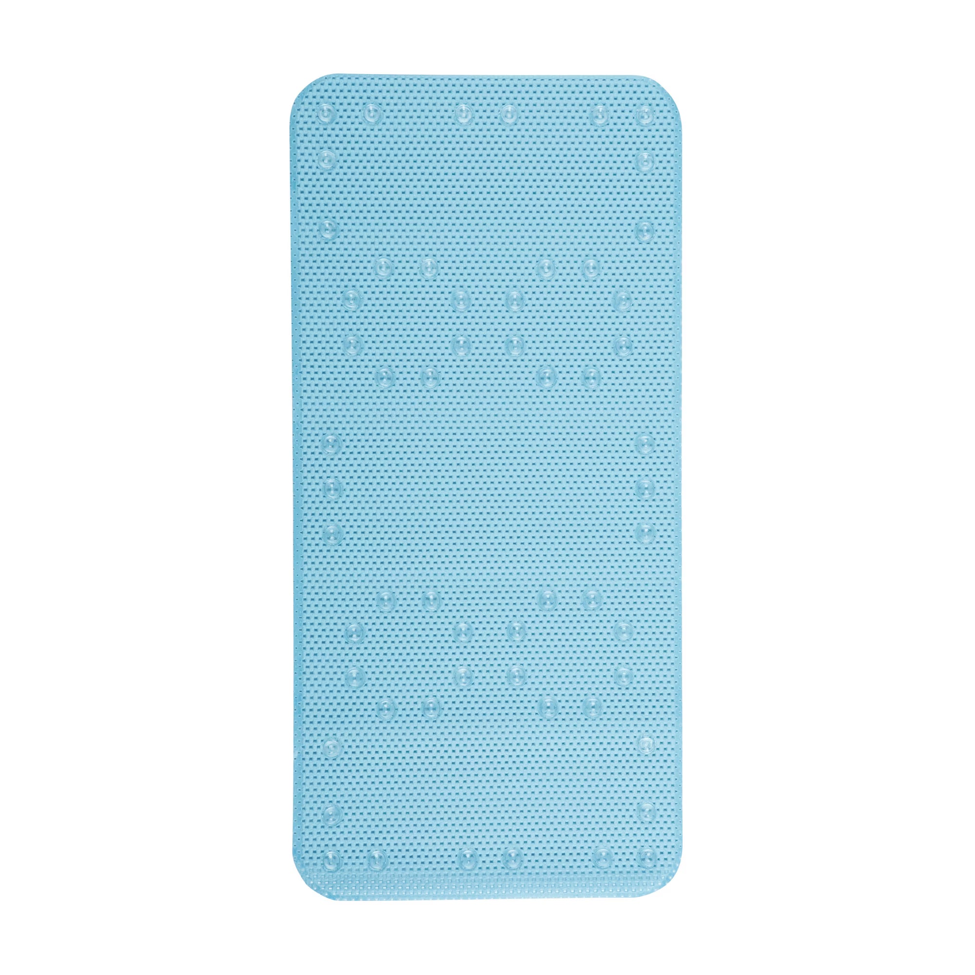 17" x 36" Cushioned Foam Bathtub Mat with Suction Cups – Blue