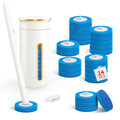 Disposable Toilet Bowl Brush with 24 Refill Pads & Wall-Mounted Storage Caddy