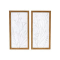 White Floral Framed Wall Art Print Set of 2, 10" x 20"