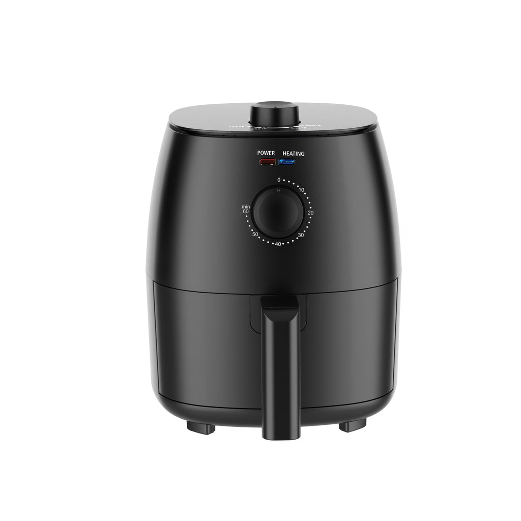 2.2 Qt Air Fryer with Non-Stick Basket – Arctic Black