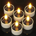 6-Pack Solar LED Tea Lights – Waterproof Flickering Flameless Outdoor Candles