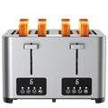 4-Slice Stainless Steel Touchscreen Toaster with 6 Browning Settings