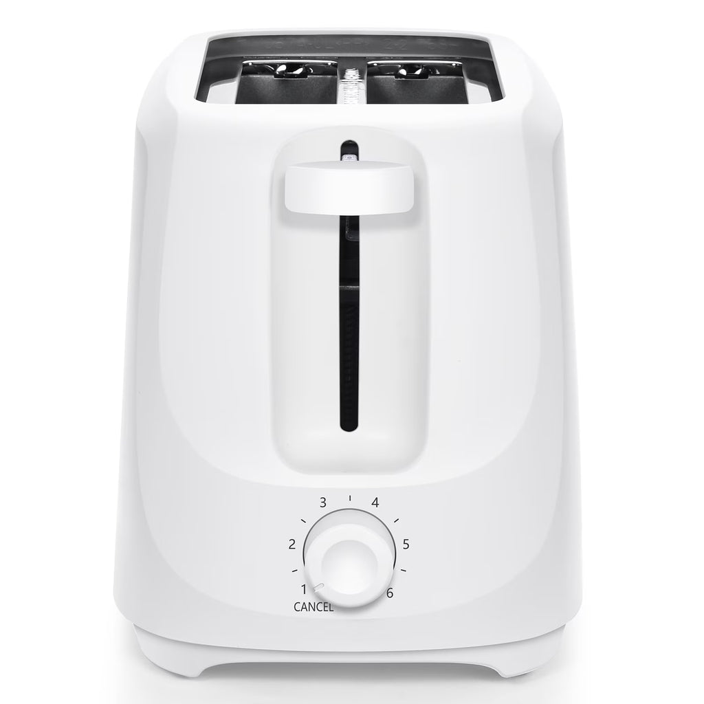 2-Slice Toaster with 6 Shade Settings & Removable Crumb Tray – Arctic White