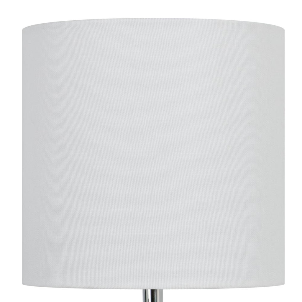 12.75-Inch Green Glass Table Lamp with White Linen Shade