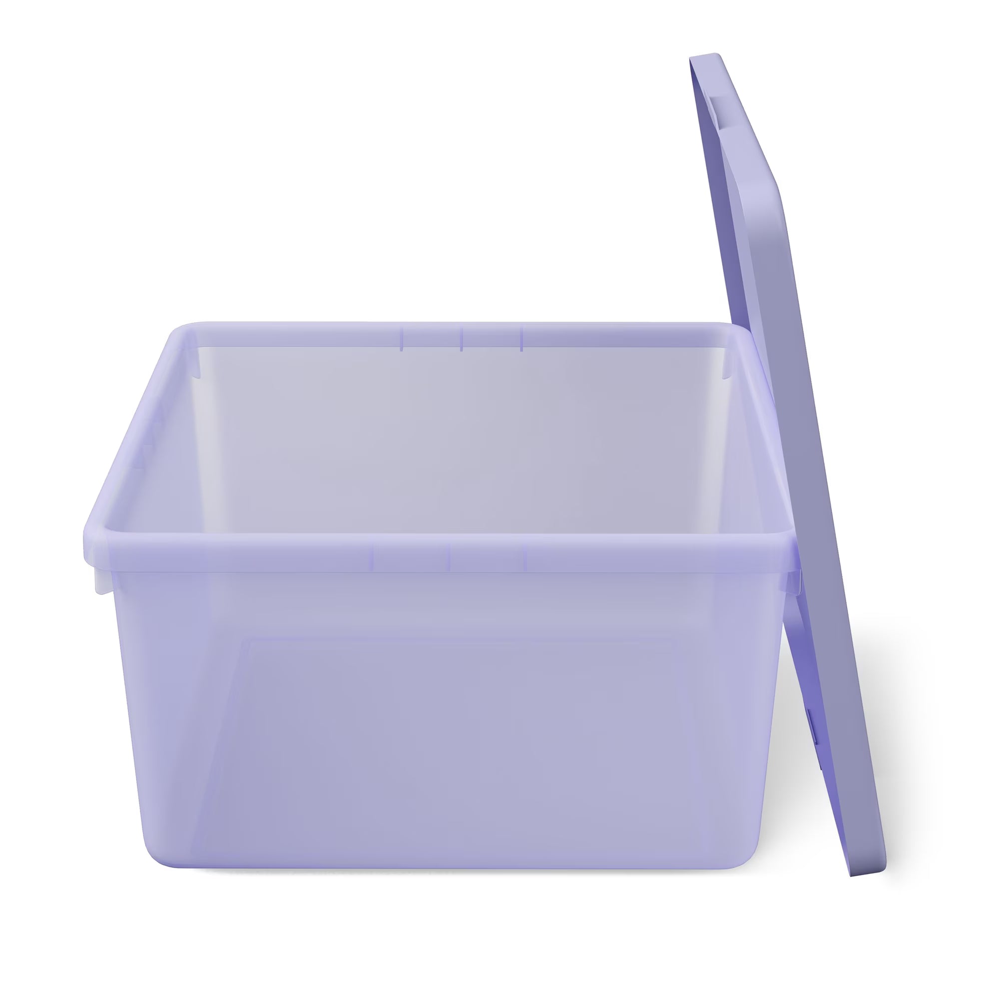 Kids Purple Medium Plastic Storage Bin with Secure Lid