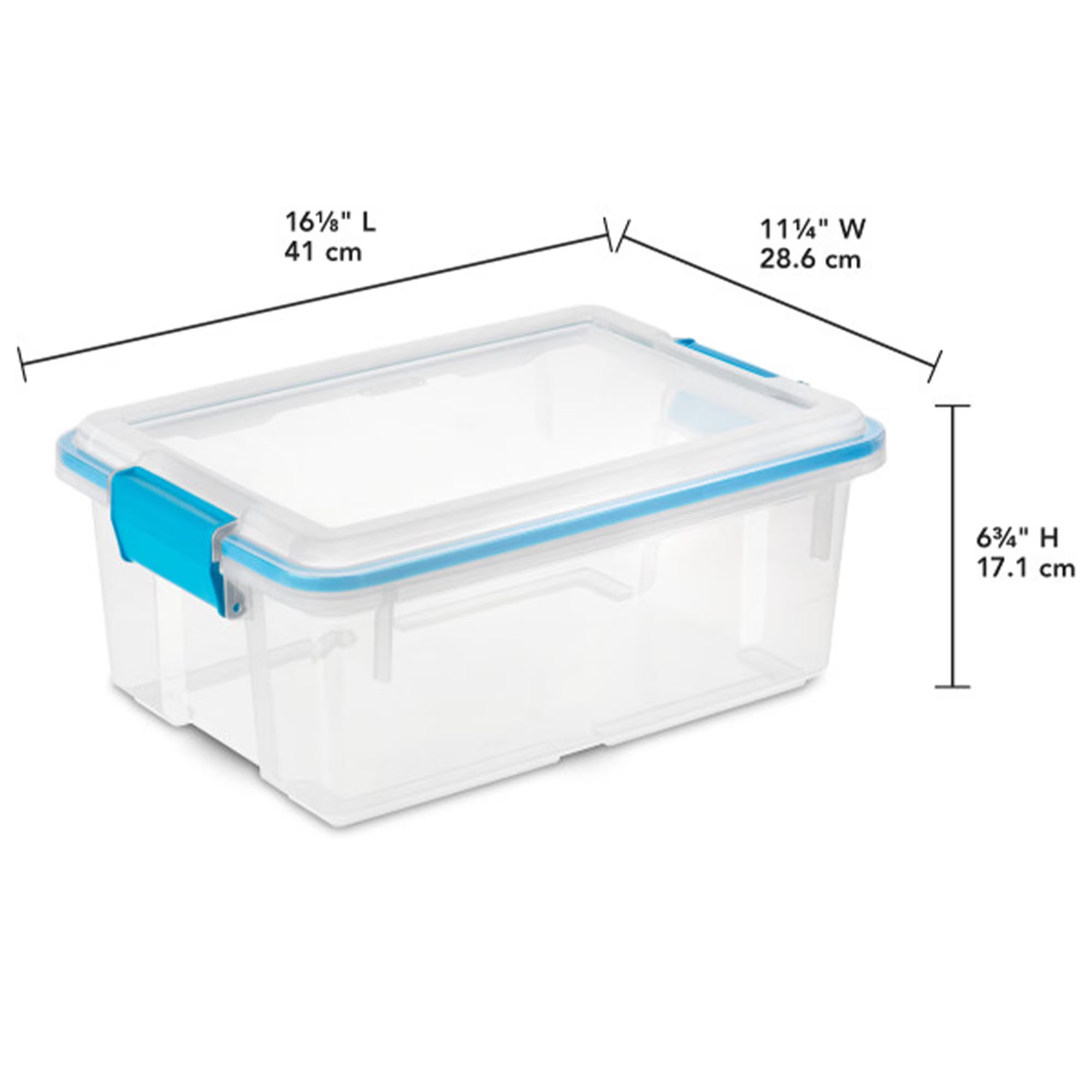 12-Quart Plastic Storage Bin Container with Gasket Sealed Lid