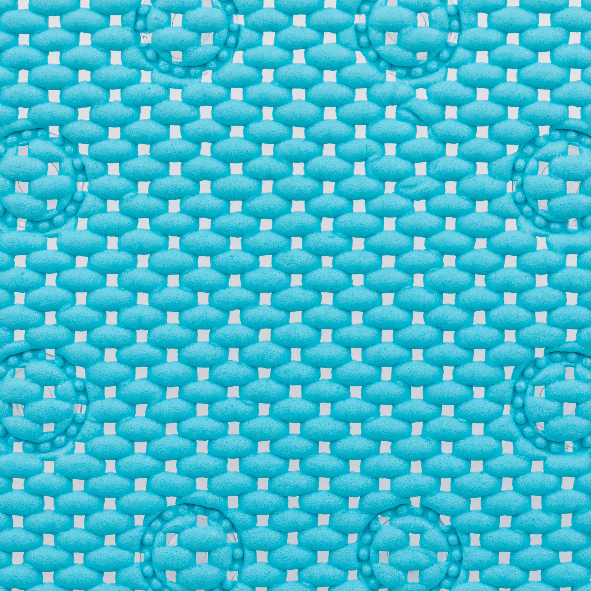 17" x 36" Cushioned Foam Bathtub Mat with Suction Cups – Blue