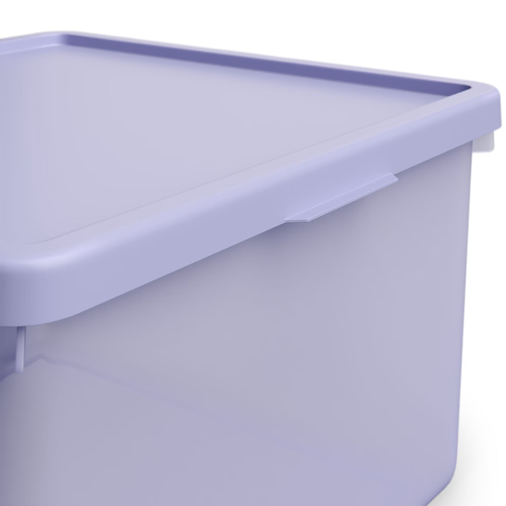 Kids Purple Medium Plastic Storage Bin with Secure Lid