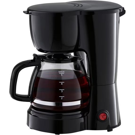 5-Cup Coffee Maker – Compact Drip Coffee Machine, Black
