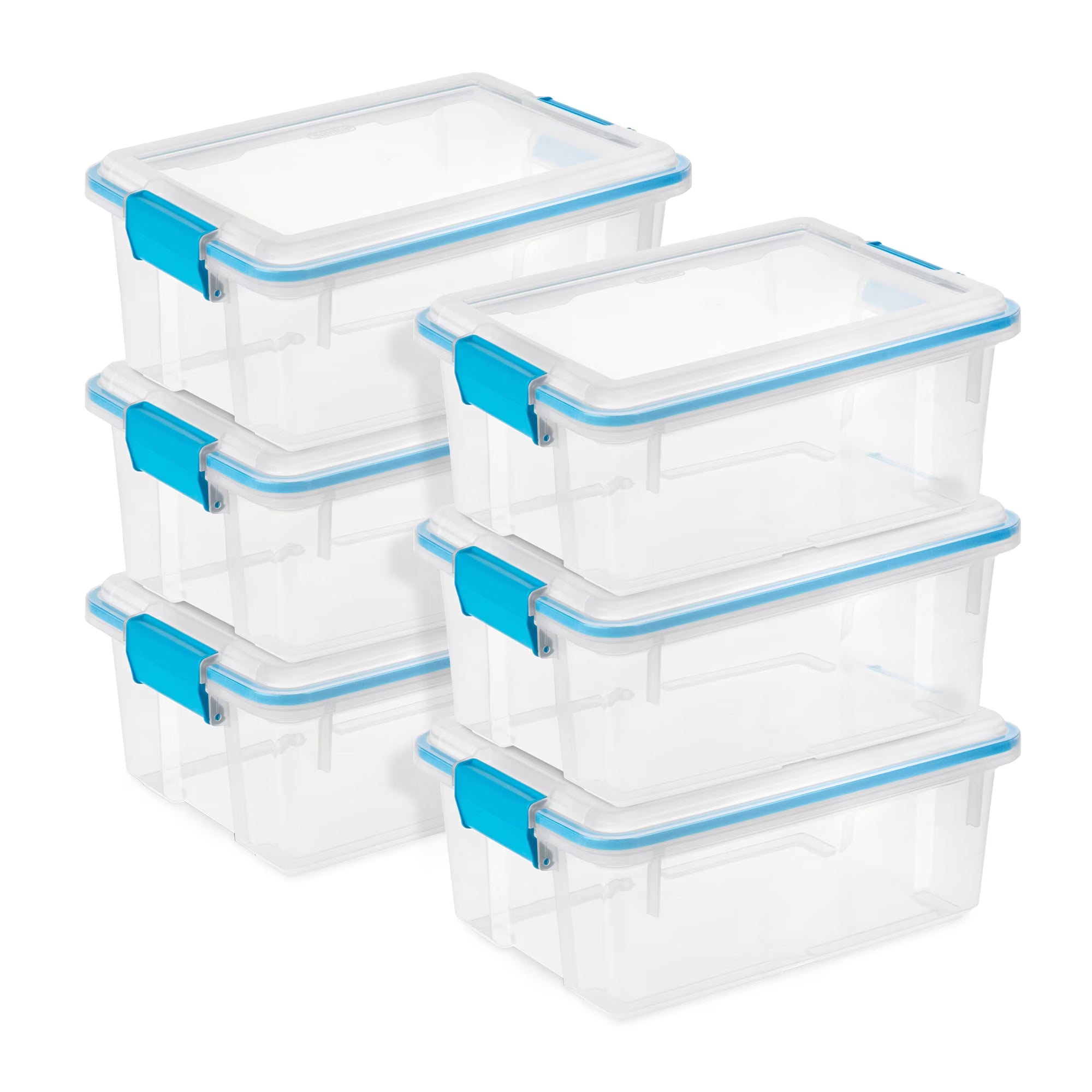 12-Quart Plastic Storage Bin Container with Gasket Sealed Lid