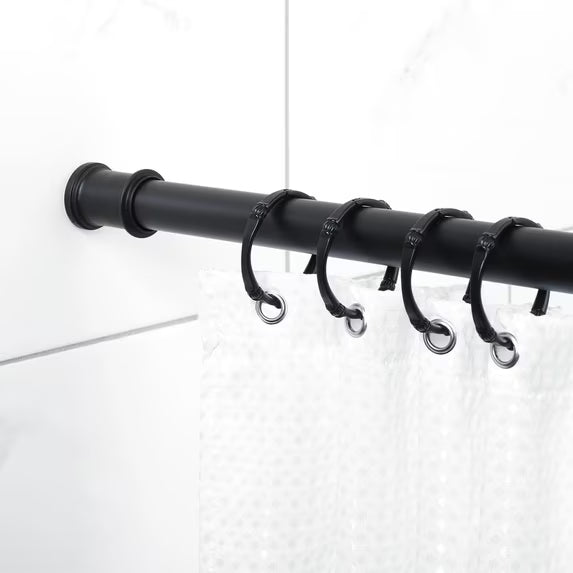 Mainstays Adjustable Tension Shower Curtain Rod 44–72 Inch – Matte Black