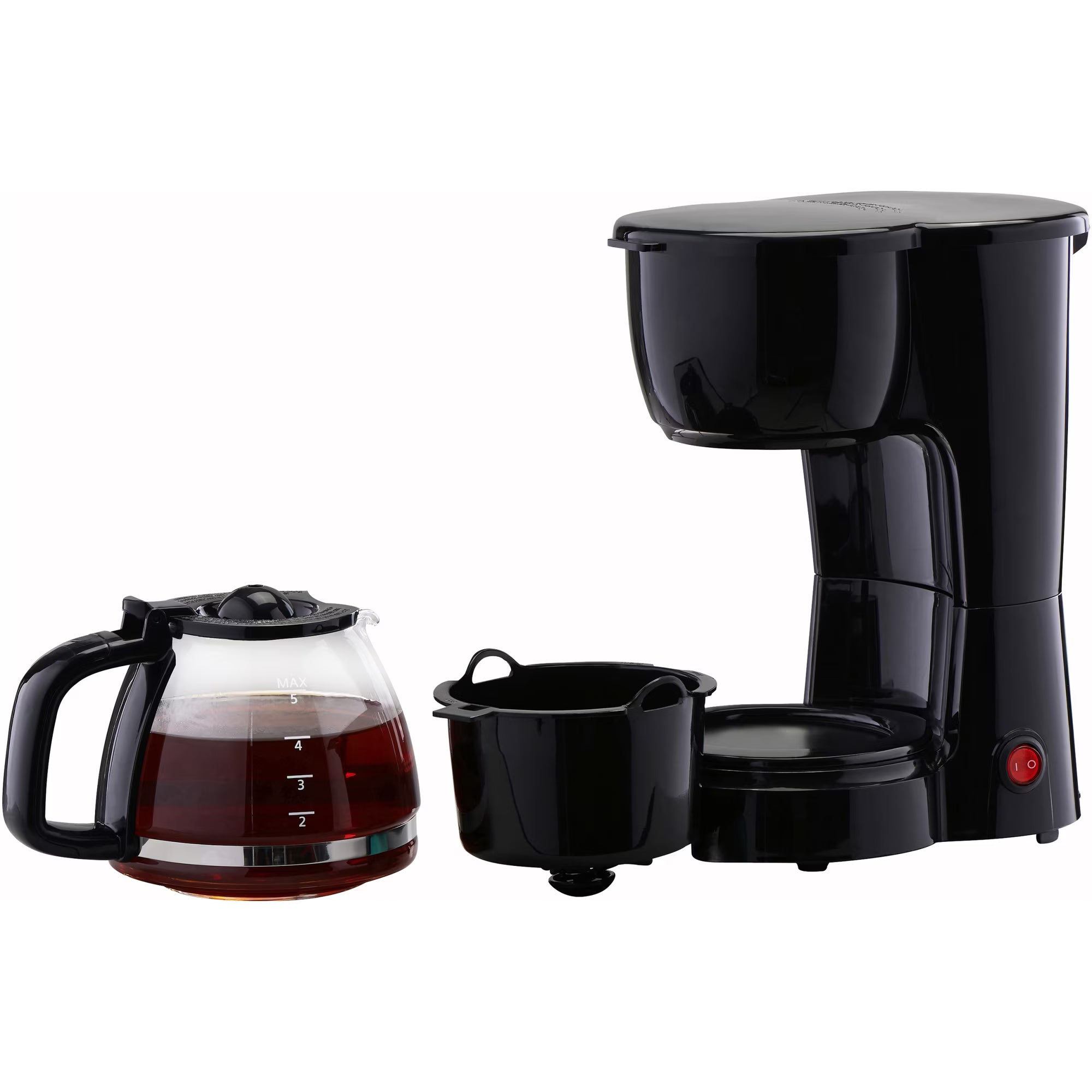 5-Cup Coffee Maker – Compact Drip Coffee Machine, Black
